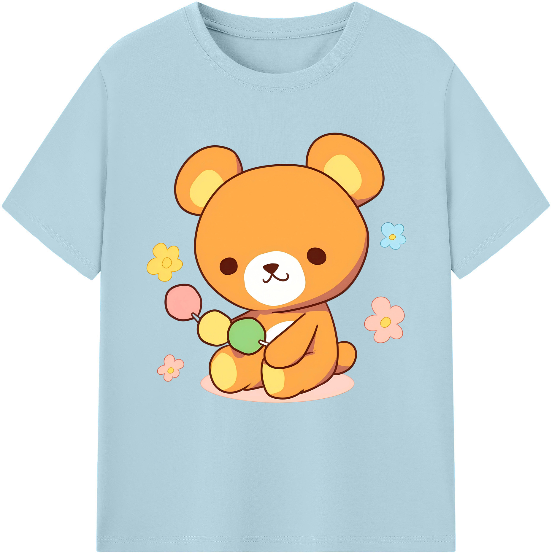 （画像用） リラックマ リラックマ キイロイトリ Rilakkuma Korilakkuma Kiiroitori 綿100％半袖Tシャツ（フロントプリント）